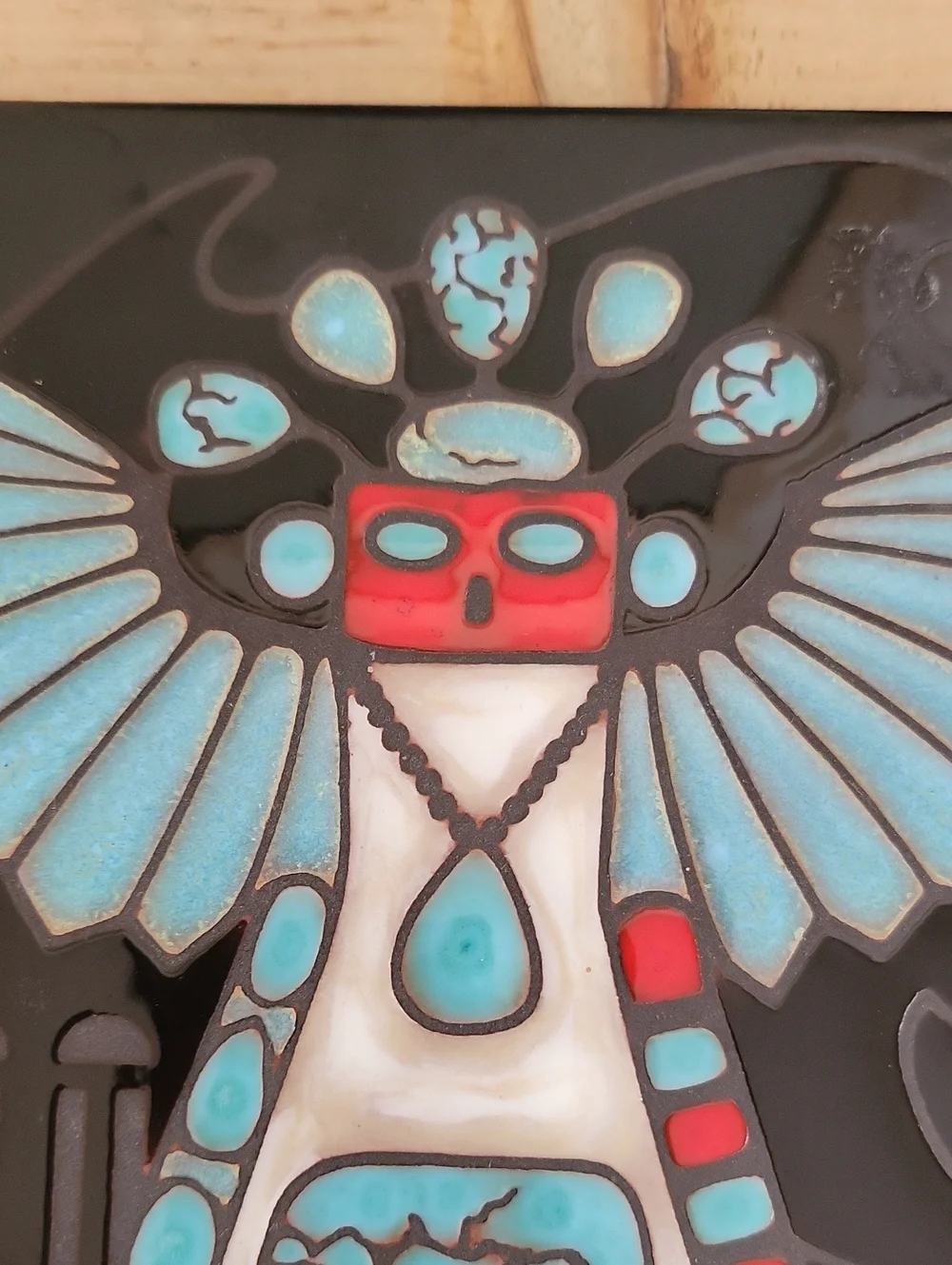 Vintage Cleo Teissedre 1988 Handpainted Ceramic Tile